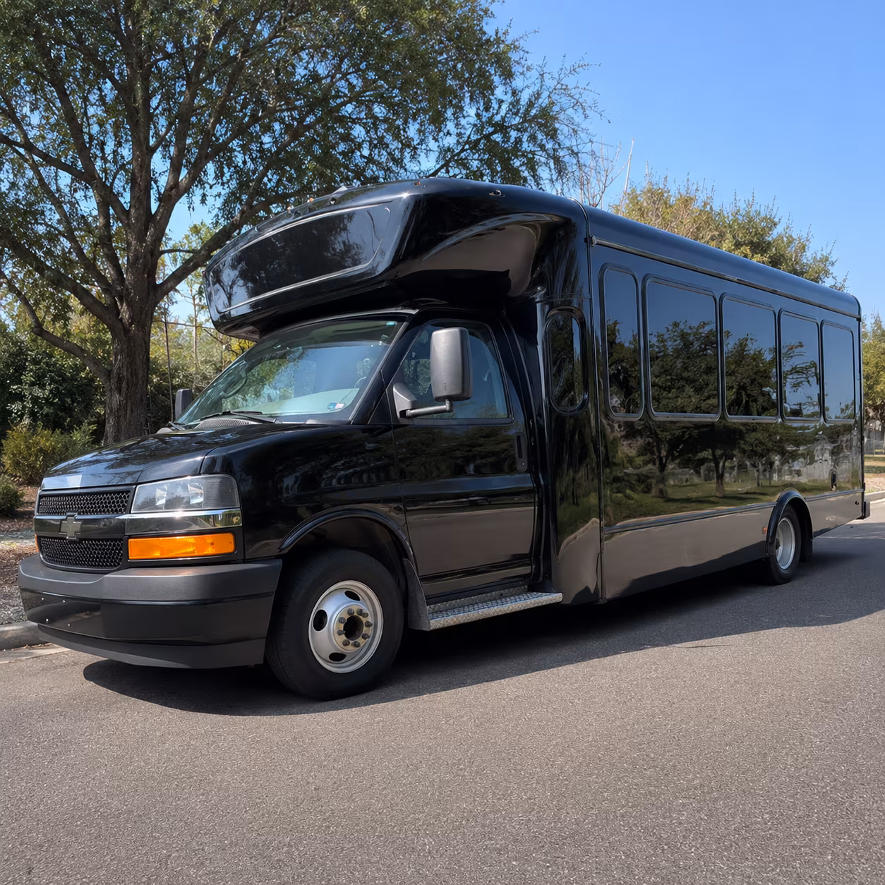 College Station Bachelor & Bachelorette Transportation party bus exterior