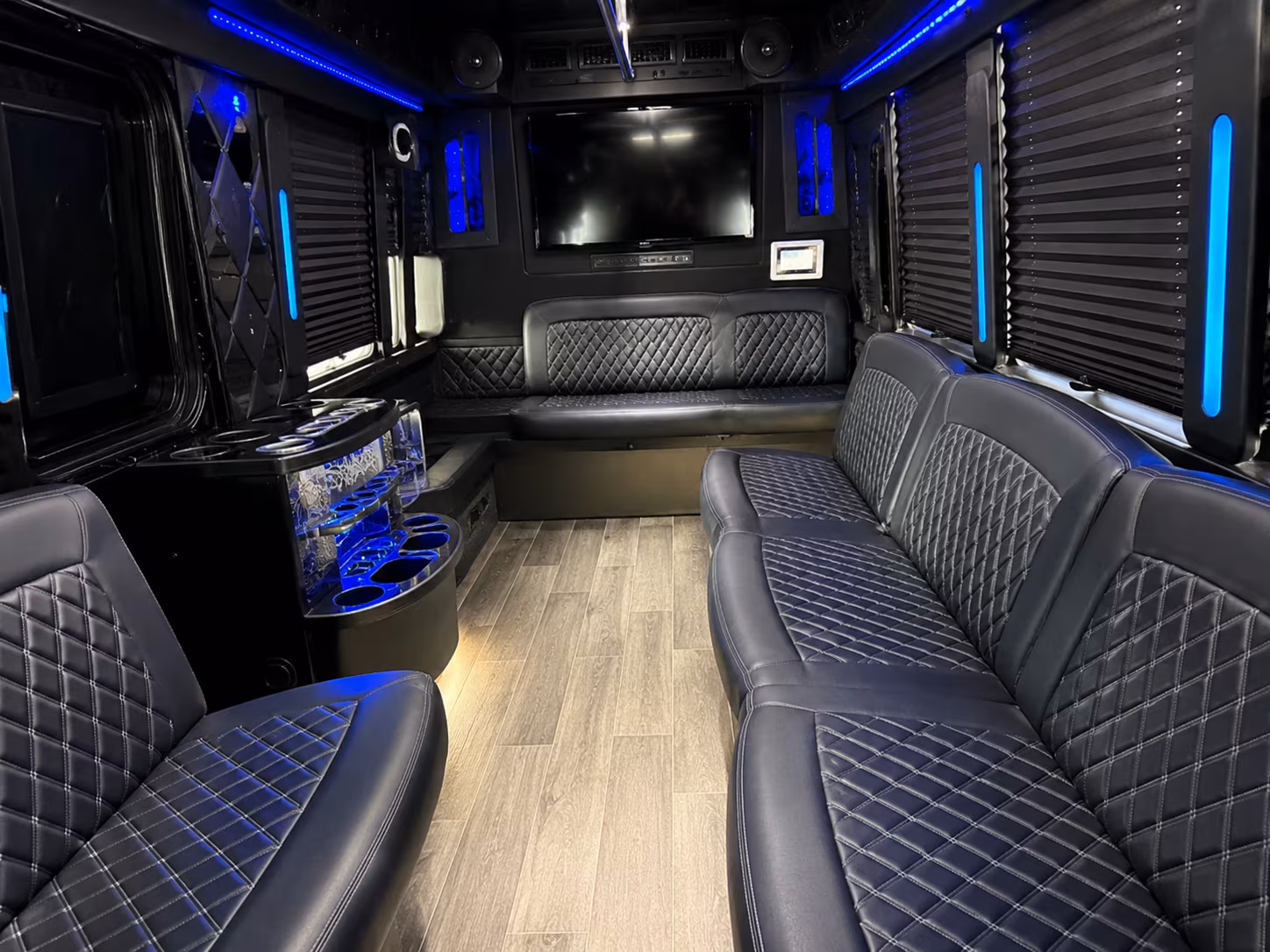 College Station Bachelor & Bachelorette Transportation party bus exterior