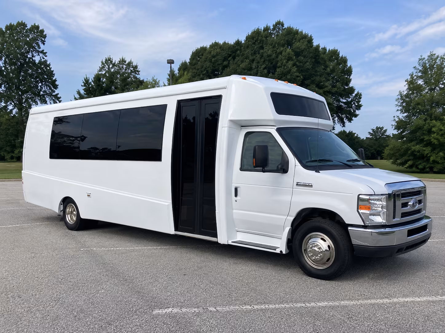 College Station Bachelor & Bachelorette Transportation party bus exterior