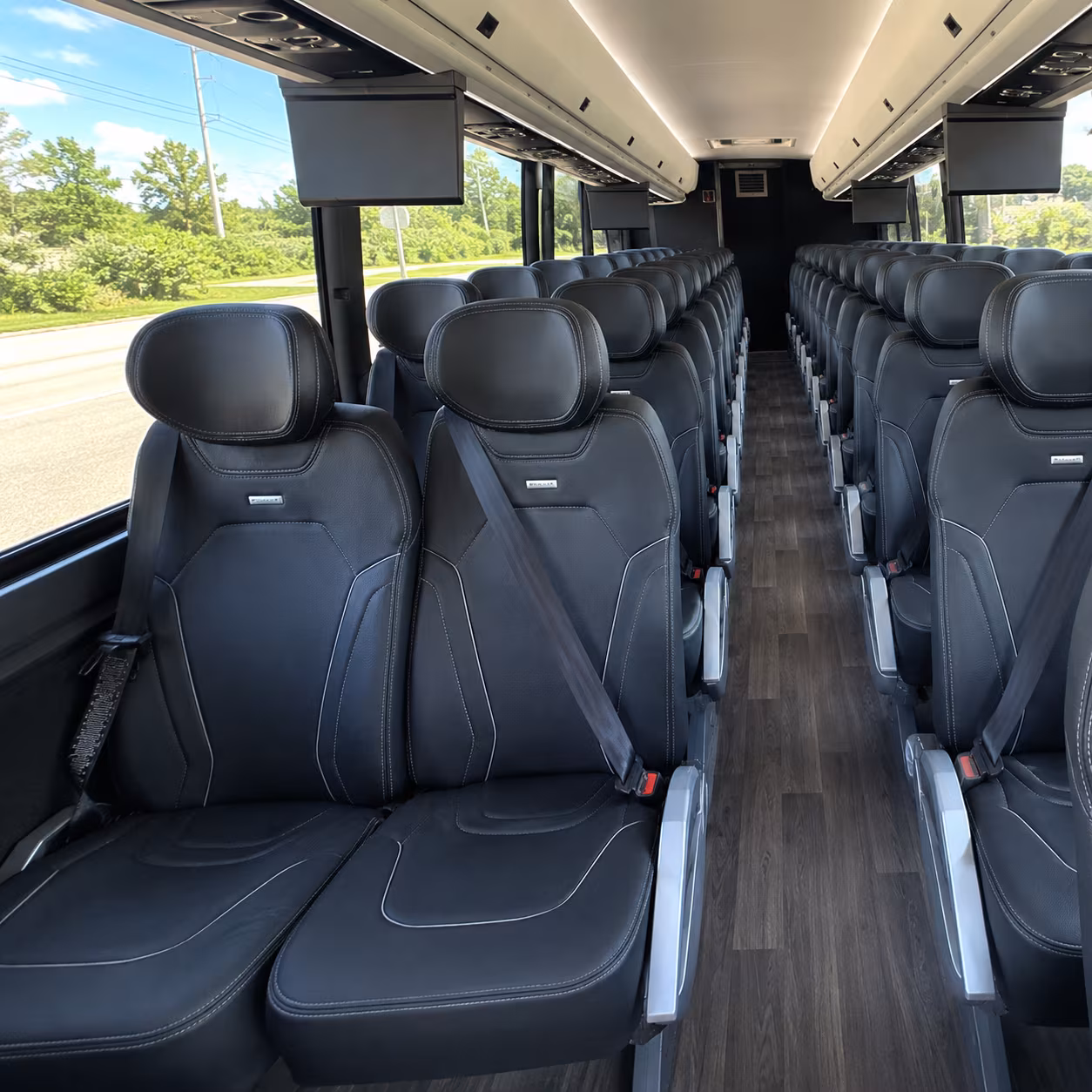 College Station School Event Transportation party bus exterior