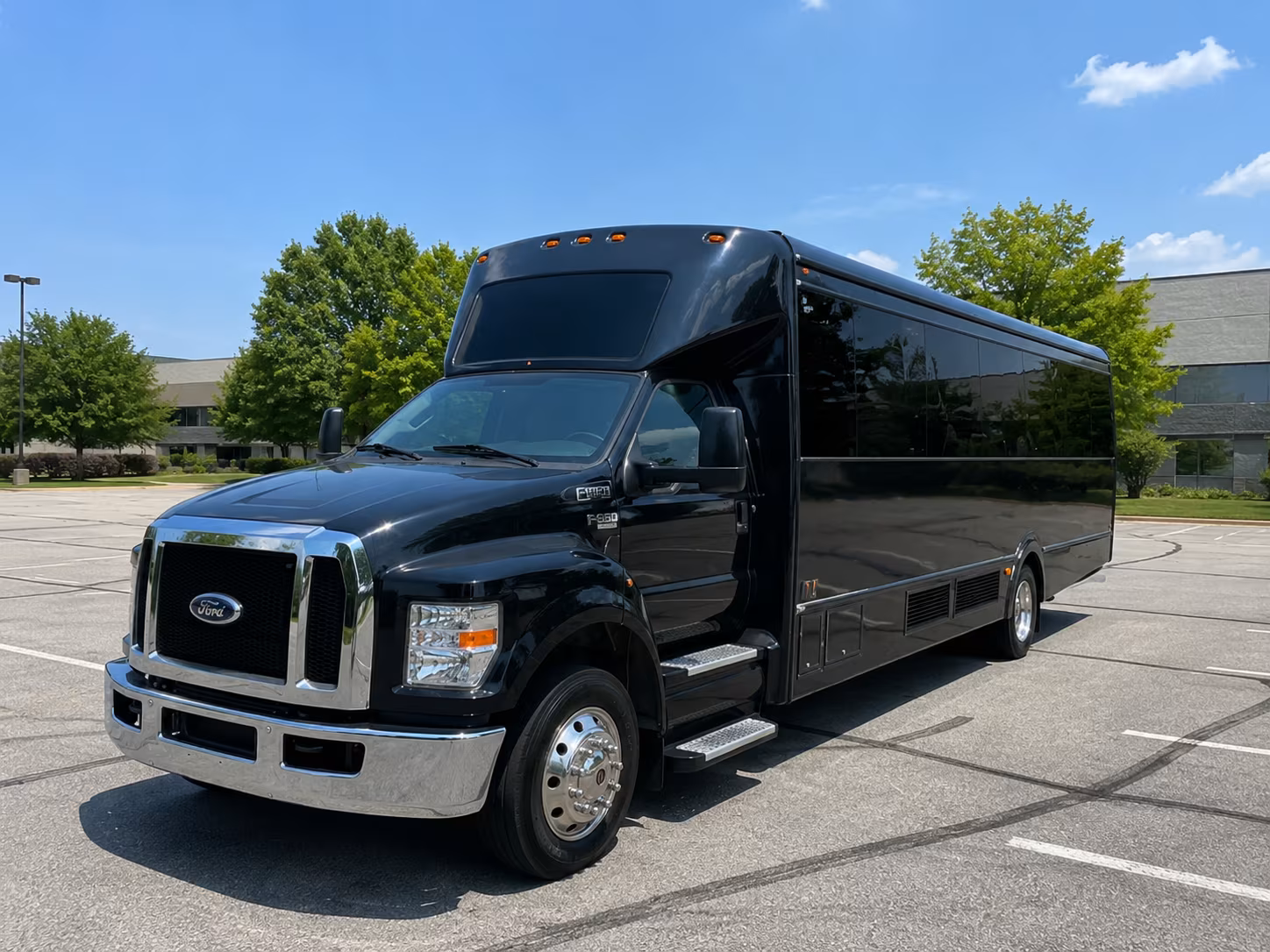 College Station Sporting Event Transportation party bus exterior
