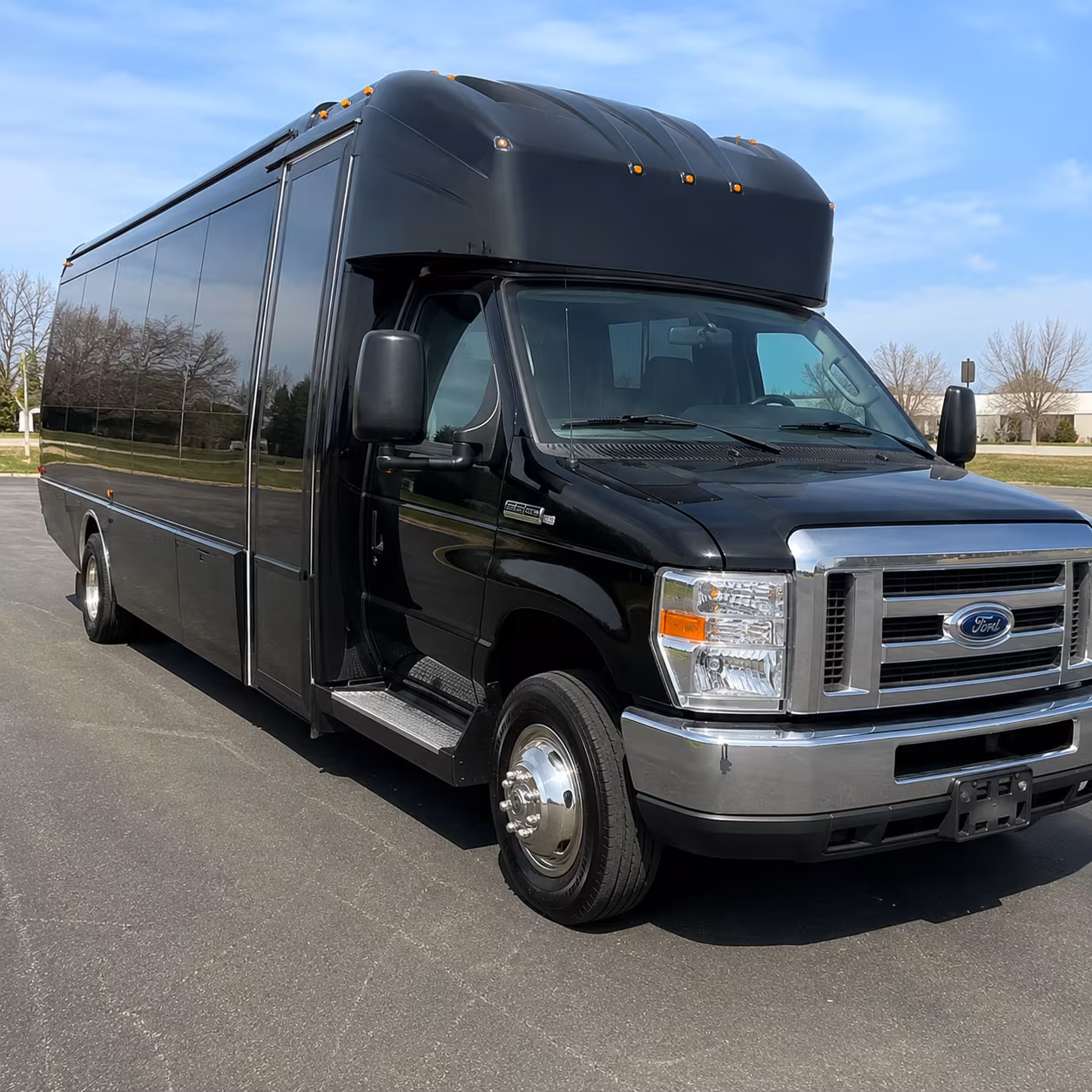 College Station Sporting Event Transportation party bus exterior