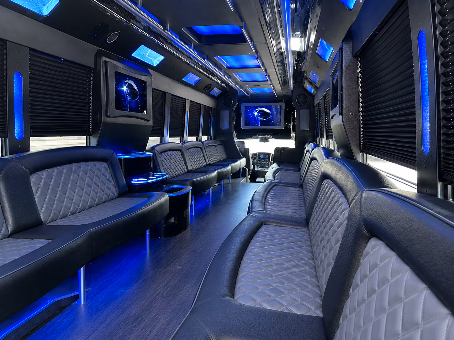 College Station Wedding Transportation onboard seating