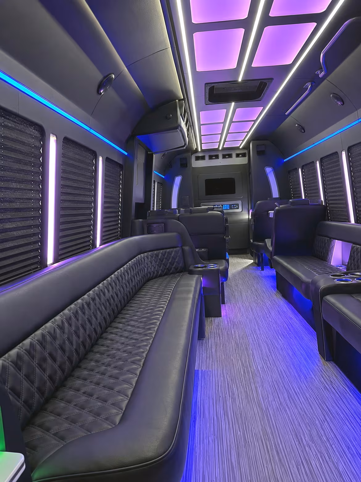 College Station Winery Tour & Pub Crawl Transportation party bus interior