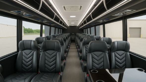 Interior of Charter Bus Company College Station's 25 Passenger Minibus in College Station
