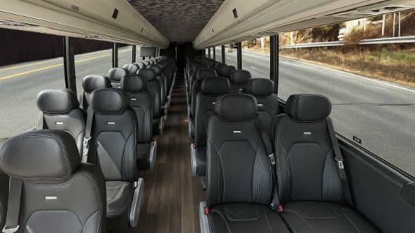Interior of Charter Bus Company College Station's 28 Passenger Minibus in College Station