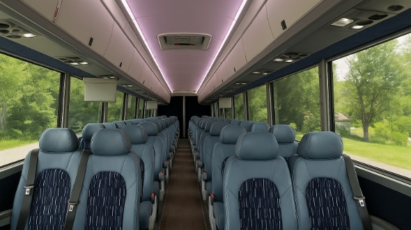 Interior of Charter Bus Company College Station's 30 Passenger Minibus in College Station