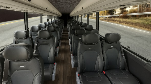 Interior of Charter Bus Company College Station's 35 Passenger Minibus in College Station
