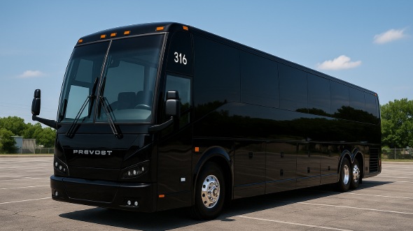 Exterior of Charter Bus Company Houston's 40 Passenger Party Bus in Houston