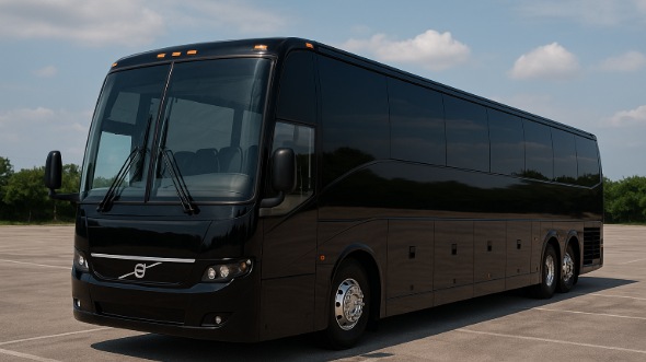 Exterior of Charter Bus Company College Station's 44 Passenger Charter Bus in College Station