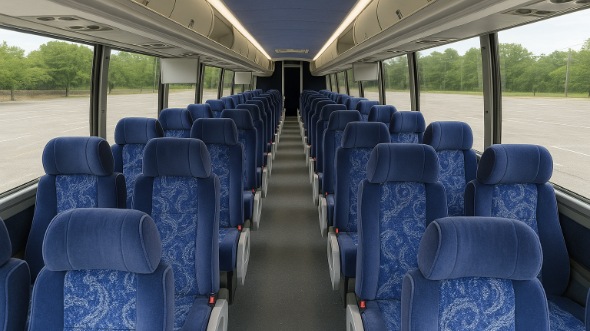 Interior of Charter Bus Company College Station's 44 Passenger Charter Bus in College Station