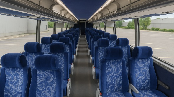 Interior of Charter Bus Company College Station's 48 Passenger Charter Bus in College Station