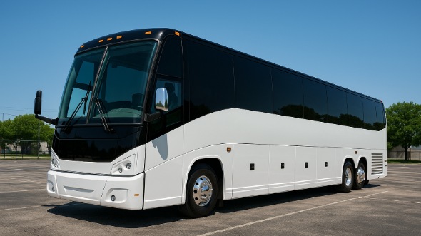 Exterior of Charter Bus Company College Station's 51 Passenger Charter Bus in College Station