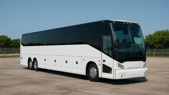 Exterior of Charter Bus Company College Station's 56 Passenger Charter Bus in College Station