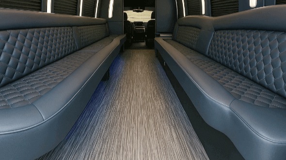 college station 20 passenger party bus interior